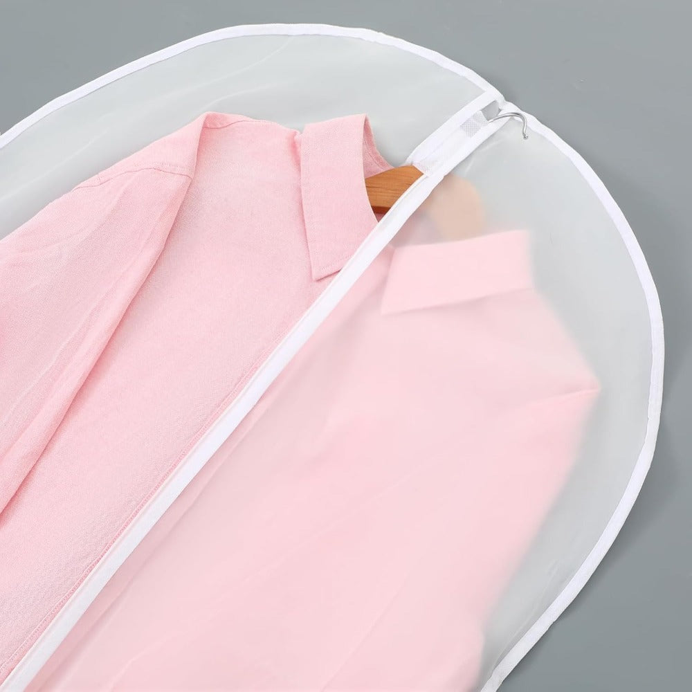 40-Inch Garment Bags Designed for Hanging Clothes, a Pack of 20 Suit Bags Ideal for Closet Organization, Dustproof Plastic Covers with Zippers to Protect Coats, Jackets, And Shirts in Your Closet