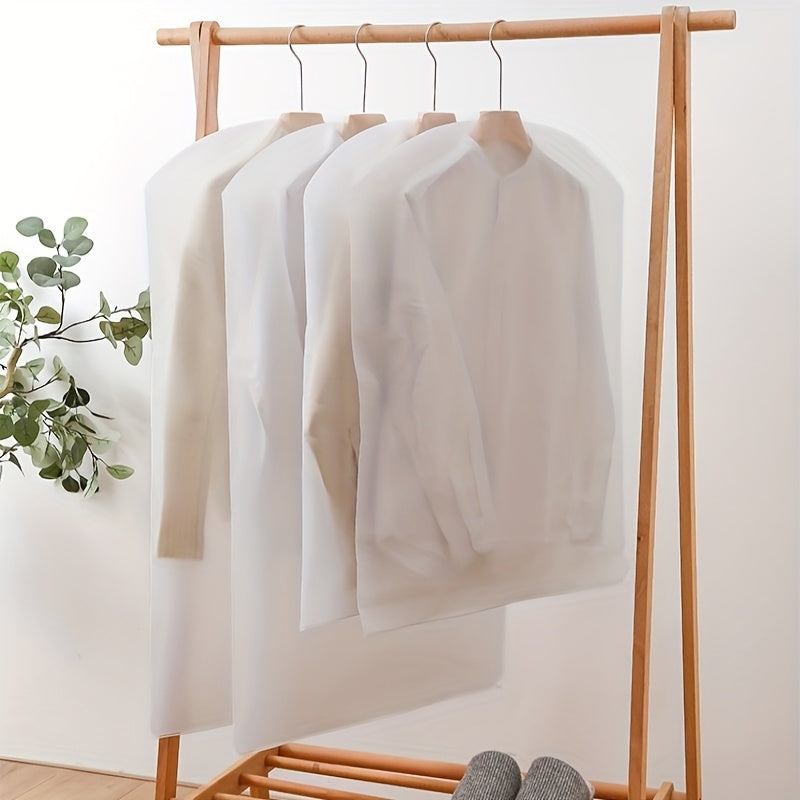 30pcs of Transparent Clothing Dust Cover, Waterproof and, Fully Covered Zipper Storage Bag for Suits and Jackets, Durable, Washable, Reusable, Top Opening and Neat Hem, Vertical Clothing Hanging | Zipper Dust Cover