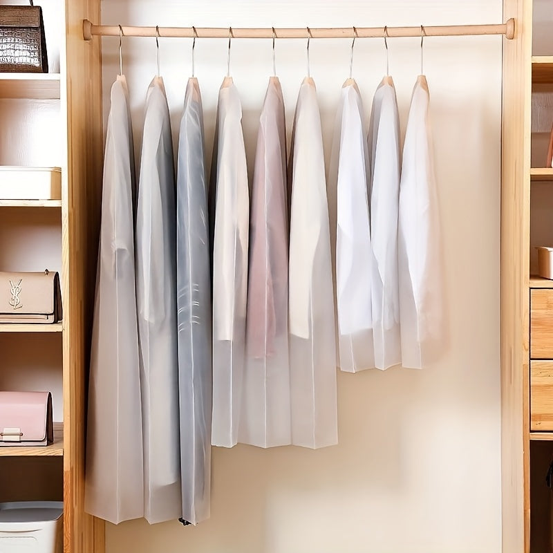 30pcs of Transparent Clothing Dust Cover, Waterproof and, Fully Covered Zipper Storage Bag for Suits and Jackets, Durable, Washable, Reusable, Top Opening and Neat Hem, Vertical Clothing Hanging | Zipper Dust Cover