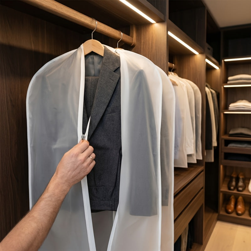 16pcs Heavy-Duty Waterproof Dustproof Wrinkle-Free Garment Bags with Hanging Hooks Transparent Hanging Closet Organizer for Travel Home Wardrobe Stackable Design for Dresses Shirts Suits Coats Dress Bag, Funda De Ropa Para El Polvo