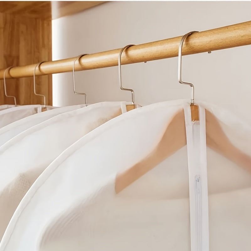 30pcs of Transparent Clothing Dust Cover, Waterproof and, Fully Covered Zipper Storage Bag for Suits and Jackets, Durable, Washable, Reusable, Top Opening and Neat Hem, Vertical Clothing Hanging | Zipper Dust Cover