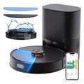Lydsto S1 MAX Self-Emptying Robot Vacuum and Mop Combo, 8000Pa Powerful Suction, 40-Day Smart Mapping & Auto-Emptying, Wi-Fi\u002FApp Control, Obstacle Avoidance, 2-in-1 Sweeping & Mopping Robot with LCD Display, Wet Mop System for Hard Floors