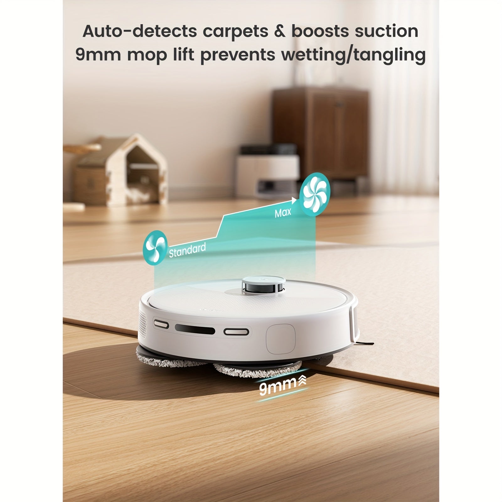 Lefant M3 Robot Vacuum, Vacuum Robot And Mop, 14000Pa Suction, Anti-Tangle Brushes, Dual Spinning Mop, Auto Mop Washing, Powerful Cleaning, Self-Emptying, Self-Refilling, for Carpet Pet Hair Dust, WiFi\u002FApp\u002FAlexa\u002FDTOF Laser Navigation
