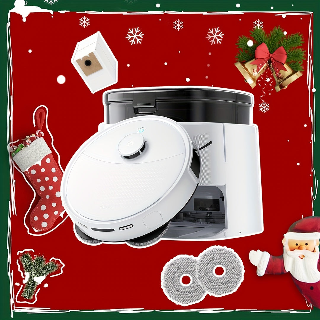 Lefant M3 Robot Vacuum, Vacuum Robot And Mop, 14000Pa Suction, Anti-Tangle Brushes, Dual Spinning Mop, Auto Mop Washing, Powerful Cleaning, Self-Emptying, Self-Refilling, for Carpet Pet Hair Dust, WiFi\u002FApp\u002FAlexa\u002FDTOF Laser Navigation