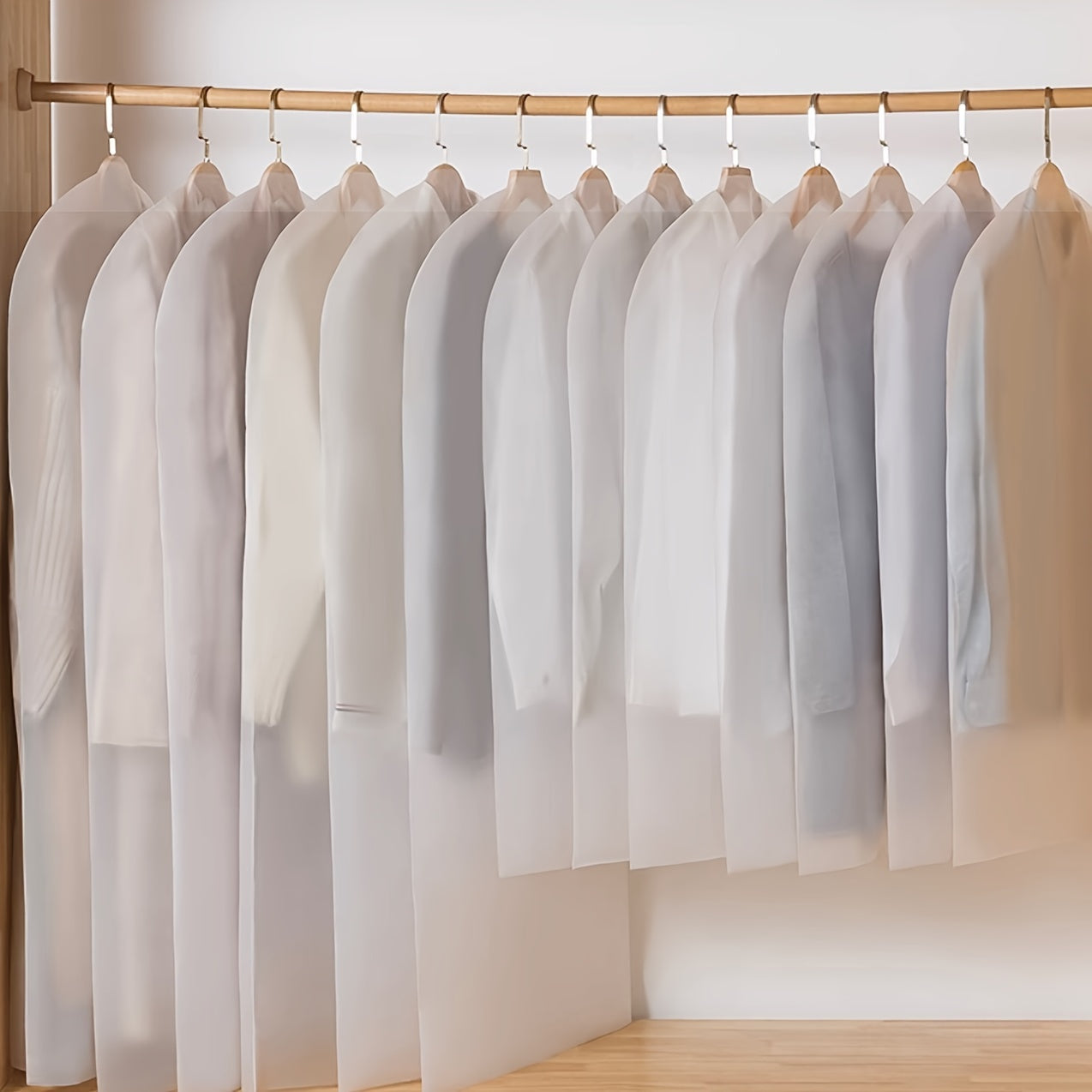 Transparent Garment Bags for Suits, Coats, Down Jackets, And Dresses to Protect Clothing from Dust